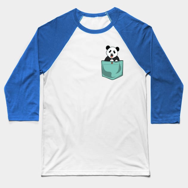 Panda Pocket Baseball T-Shirt by Pocket Puss